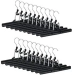 Relaxdays Hosenb&uuml;gel, Schwarz, Metall, Kunststoff, 26x15.8x3 cm, Schlafzimmer,