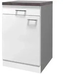 FlexWell K&uuml;chenunterschrank, Wei&szlig;, Holzwerkstoff, 1 F&auml;cher, 1 Schublade(n)