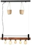 Brilliant Pendelleuchte, Schwarz, Holz, 80x106.5x17.5 cm, Lampen & Leuchten,