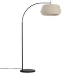 Nordlux Bogenleuchte, Schwarz, Metall, Textil, 53x180x103 cm, Lampen & Leuchten,