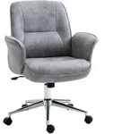 Vinsetto B&uuml;rostuhl, Hellgrau, Kunststoff, 70x106x65 cm, Arbeitszimmer, B&uuml;rost&uuml;hle,