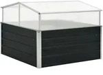 vidaXL Gew&auml;chshaus, Anthrazit, Metall, Quadratisch, 100x77x100 cm, Gartenzubeh&ouml;r,