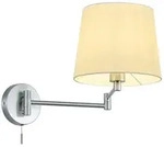 Trio Leuchten Wandleuchte, Wei&szlig;, Nickel, Metall, Textil, 25.5x32.5 cm, Lampen &