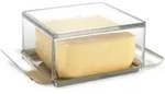 Gefu Butterdose, Edelstahl, Transparent, Metall, Kunststoff, 8x5.2x14 cm,