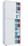 P & B Aktenschrank, Wei&szlig;, Holzwerkstoff, 4 F&auml;cher, 70x183x37 cm, Arbeitszimmer,