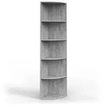 Vicco Eckregal, Grau, Holzwerkstoff, 6 F&auml;cher, Formgebogen, 40x180x40 cm,