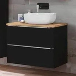 Lomado Waschtisch, Anthrazit, Holzwerkstoff, 81x74x46 cm, Badezimmer,