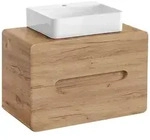 Lomado Waschtisch, Braun, Holzwerkstoff, 80x67x46 cm, Badezimmer,
