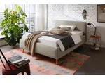 P & B Polsterbett Mattis, Taupe, Holz, Esche, 140x200 cm, Reach, individuelle