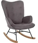 CLP Schaukelstuhl, Dunkelgrau, Metall, 71x98x88 cm, Wohnzimmer, Sessel,