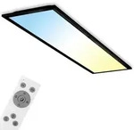 Led-Deckenleuchte, Schwarz, Kunststoff, rechteckig,rechteckig, F, 25x6x100 cm, Lampen