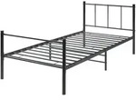 [en.casa] Metallbett, Schwarz, Metall, 90x200 cm, Schlafzimmer, Betten, Metallbetten