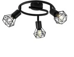 Globo Lighting Deckenleuchte, Schwarz, Metall, 23x18x23 cm, Lampen & Leuchten,