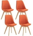 CLP Stuhl, Orange, Holz, 49x83x50 cm, Esszimmer, St&uuml;hle, Esszimmerst&uuml;hle,