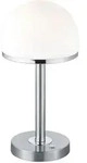 Trio Leuchten Led-Tischleuchte Berlin, Wei&szlig;, Nickel, Metall, Glas, 39x19x39 cm,