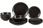 Creatable Tafelservice Industrial Gold, Schwarz, Keramik, 12-teilig, Essen & Trinken,