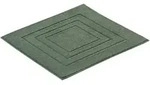 Vossen Badematte Vossen Feeling, Dunkelgr&uuml;n, Textil, Uni, quadratisch, 60x60 cm,