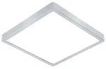 Led, Silber, Metall, Quadratisch, 28.5x2.8x28.5 cm, Lampen & Leuchten, LED