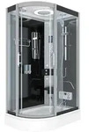 AcquaVapore by Sandra Jentho Dusche, Schwarz, Glas, Kunststoff, Metall, Rechteckig,