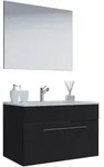 Mid.you Badezimmer, Schwarz, Holzwerkstoff, 3-teilig, 1 Schublade(n),1...