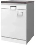 FlexWell K&uuml;chenunterschrank, Wei&szlig;, Holzwerkstoff, 1 F&auml;cher, 1 Schublade(n)