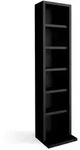 Vicco Cd-Regal, Schwarz, Holzwerkstoff, 6 F&auml;cher, Rechteckig, 21x91.8x20 cm,
