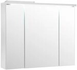 Livetastic Spiegelschrank, Wei&szlig;, Glas, 3 F&auml;cher, 80x69x20 cm, Made in EU,