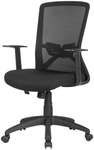 Mid.you Drehstuhl, Schwarz, Kunststoff, Drehkreuz, 52.5x95.5-103x60.5 cm,