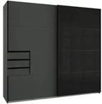 P & B Schiebet&uuml;renschrank Wimex Saigon, Graphit, Schwarz, Holzwerkstoff, 4 F&auml;cher,