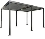 Home Deluxe Lamellenpavillon, Anthrazit, Metall, 400x223x303 cm, Sonnen- &