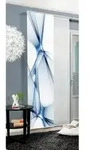 Fl&auml;chenvorhang, Blau, Textil, Abstraktes, 60x245 cm, mit Beschwerungsstab,