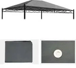 MCW Ersatzbezug, Grau, Textil, 380x1x280 cm, Sonnen- & Sichtschutz, Pavillons &