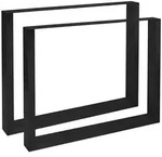 CLP Tischbein, Schwarz, Metall, 8x72x70 cm, Esszimmer, Tische, Esstische,
