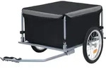 vidaXL Fahrradanh&auml;nger, Grau, Metall, 72x58x136 cm, Freizeit, Sport & Fitness,