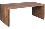 Mid.you Schreibtisch, Sheesham, Holz, Sheesham, massiv, rechteckig, Wange, 90x76x180