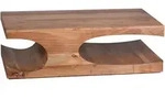 Mid.you Couchtisch, Akazie, Holz, Akazie, massiv, rechteckig, Sockel, 70x38x118 cm,