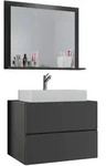 Mid.you Badezimmer VCM Lendas, Anthrazit, Holzwerkstoff, Glas, Keramik,...