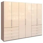 Venda Faltt&uuml;renschrank Loft, Tr&uuml;ffeleiche, Magnolie, Glas, Holzwerkstoff, 6