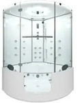 AcquaVapore by Sandra Jentho Dampfdusche, Wei&szlig;, Glas, Kunststoff, Metall, Dreieckig,