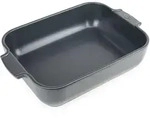 Peugeot Auflaufform, Grau, Keramik, 32x7.2x21.7 cm, Kochen, Auflaufformen