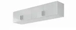 Carryhome Aufsatzschrank, Wei&szlig;, Wei&szlig; Hochglanz, Holzwerkstoff, 181x39x54 cm, Blauer