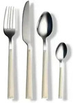Echtwerk Besteckset, Creme, Silber, Metall, 16-teilig, ergonomischer Griff, rostfrei,