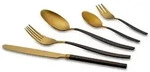 Echtwerk Besteckset, Gold, Metall, 20-teilig, ergonomischer Griff, rostfrei,