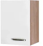 FlexWell K&uuml;chenoberschrank, Sonoma Eiche, Wei&szlig; Hochglanz, Holzwerkstoff, 1 F&auml;cher,