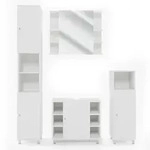 Vicco Badm&ouml;bel-Set, Wei&szlig;, Holzwerkstoff, 20 F&auml;cher, nicht einzeln