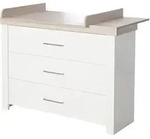Roba Wickelkommode, Wei&szlig;, Holzwerkstoff, 3 Schubladen, Rechteckig, 120x98x75 cm,