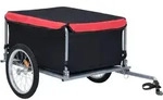vidaXL Fahrradanh&auml;nger, Schwarz, Metall, 72x58x136 cm, Freizeit, Sport & Fitness,