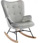 CLP Schaukelstuhl, Grau, Metall, 71x98x88 cm, Wohnzimmer, Sessel, Schaukelst&uuml;hle