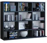Mid.you Regal, Schwarz, Holzwerkstoff, 9 F&auml;cher, 102x83x18 (23) cm, Wohnzimmer,