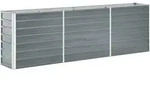 vidaXL Hochbeet, Grau, Metall, Rechteckig, 40x77x240 cm, Gartenzubeh&ouml;r, Hochbeete